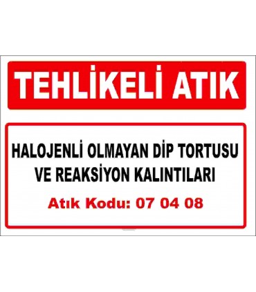 A 070408 - Diğer dip tortusu ve reaksiyon kalıntıları