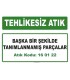 A 160122 - Başka bir şekilde tanımlanmamış parçalar