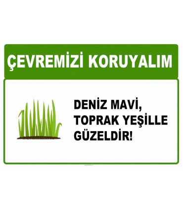 AT 1015 - Çevremizi koruyalım, Deniz mavi, toprak yeşille güzeldir