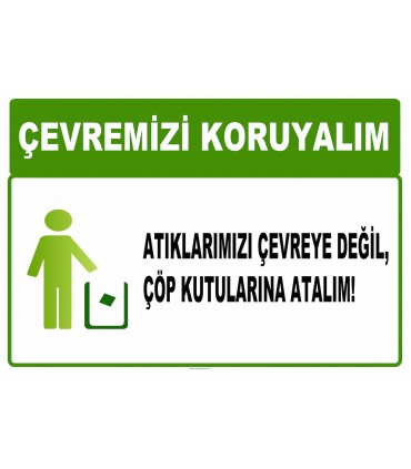 AT 1033 - Çevremizi koruyalım, Atıklarımızı çevreye değil, çöp kutularına atalım