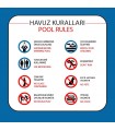 AT1079 - Türkçe-İngilizce Havuz Kuralları Tabelası