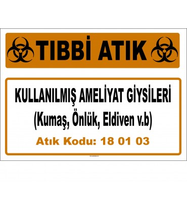 A 180103-5 - Kullanılmış Ameliyat Giysileri