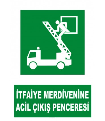 AT 1135 - İtfaiye merdivenine acil çıkış penceresi