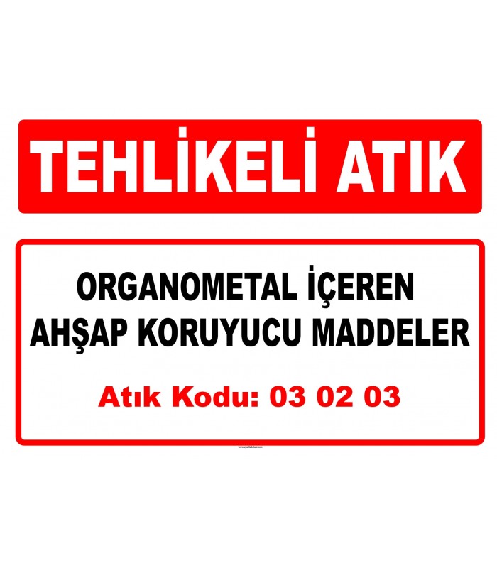 A 030203 - Organometal içeren ahşap koruyucu maddeler