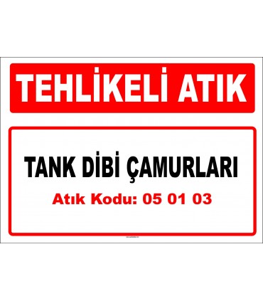 A 050103 - Tank dibi çamurları