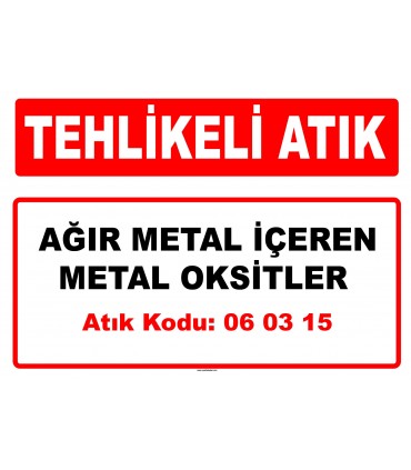A 060315 - Ağır metal içeren metal oksitler