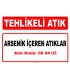 A 060403 - Arsenik içeren atıklar