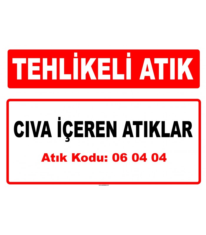 A 060404 - Cıva içeren atıklar