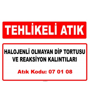 A 070108 - Diğer dip tortusu ve reaksiyon kalıntıları