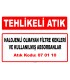 A 070109 - Halojenli filtre keki ve kullanılmış absorbanlar