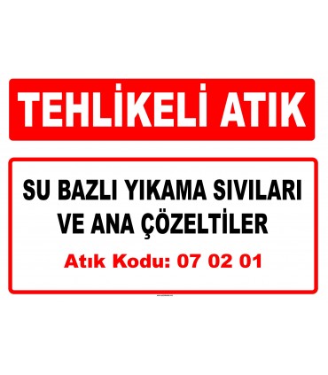 A 070201 - Su bazlı yıkama sıvıları ve ana çözeltiler