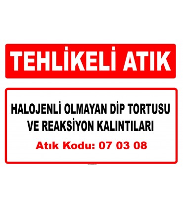 A 070308 - Diğer dip tortusu ve reaksiyon kalıntıları