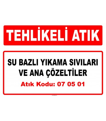 A 070501 - Su bazlı yıkama sıvıları ve ana çözeltiler