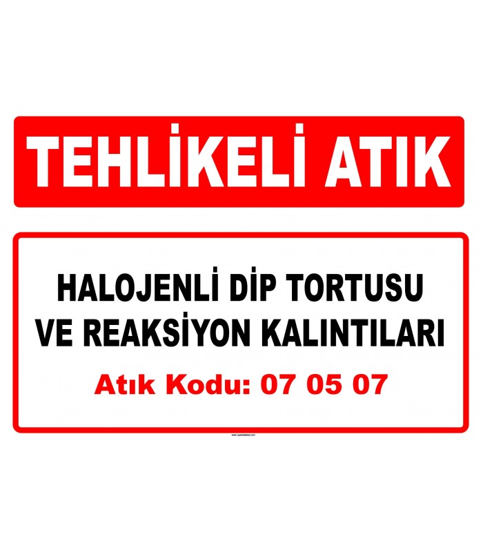 A 070507 - Halojenli dip tortusu ve reaksiyon kalıntıları