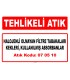 A 070510 - Diğer filtre tabakaları kekleri, kullanılmış absorbanlar