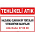 A 070608 - Diğer dip tortuları ve reaksiyon kalıntıları