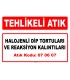 A 070607 - Halojenli dip tortuları ve reaksiyon kalıntıları