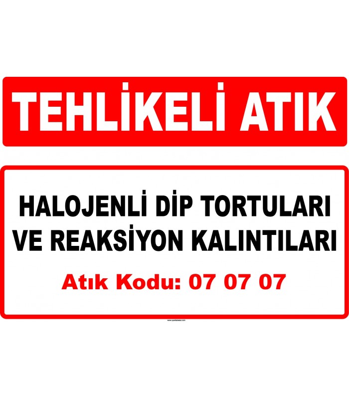 A 070707 - Halojenli dip tortusu ve reaksiyon kalıntıları