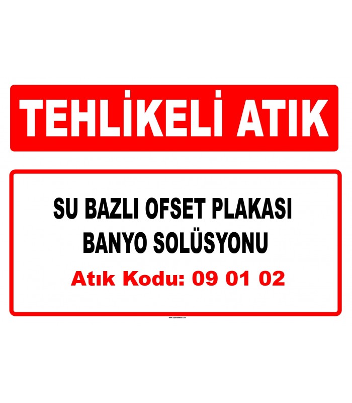 A 090102 - Su bazlı ofset plakası banyo solüsyonu