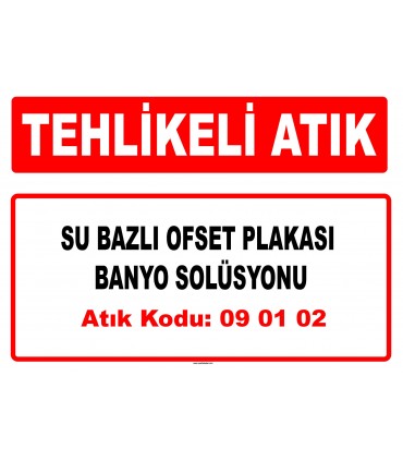 A 090102 - Su bazlı ofset plakası banyo solüsyonu