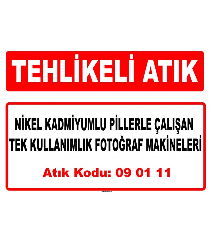 A 090111-1 - Nikel kadmiyumlu pillerle çalışan tek kullanımlık fotoğraf makineleri