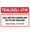 A100506 - Gaz arıtım çamurları ve filtre kekleri