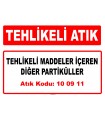A100911 - Tehlikeli maddeler içeren diğer partiküller