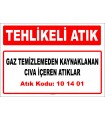 A101401 - Gaz temizlemeden kaynaklanan cıva içeren atıklar