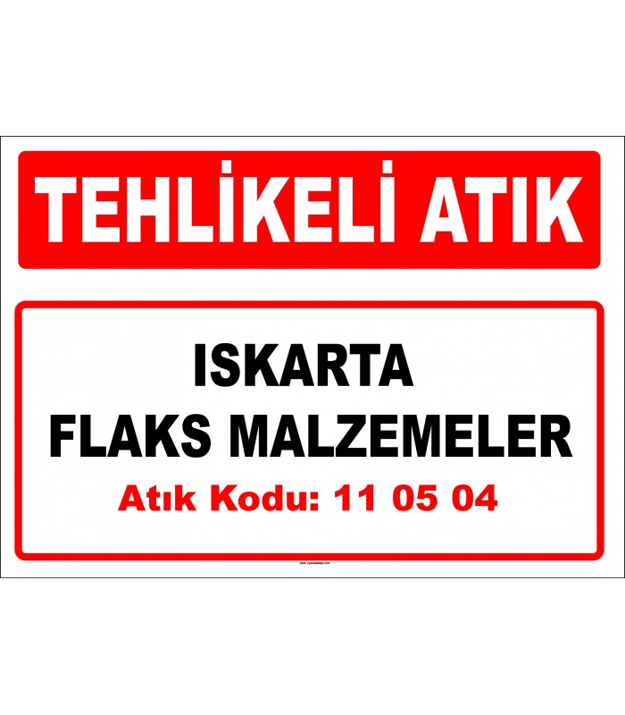 A 110504 - Iskarta flaks malzemeler