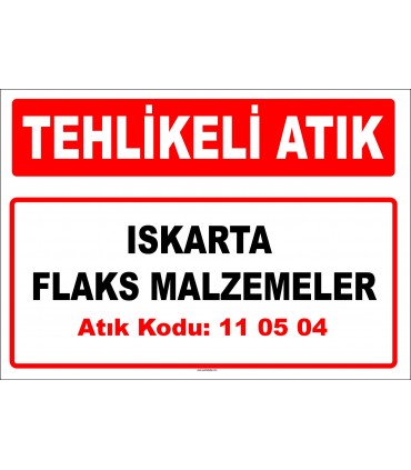 A 110504 - Iskarta flaks malzemeler