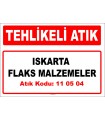 A110504 - Iskarta flaks malzemeler