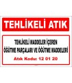 A120120 - Tehlikeli maddeler içeren öğütme parçaları ve öğütme maddeleri