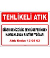 A130403 - Diğer denizcilik seyrüseferinden kaynaklanan sintine yağları