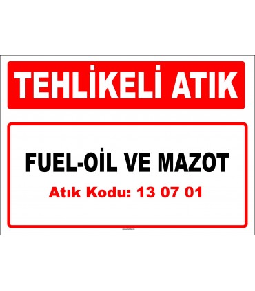 A 130701 - Fuel-oil ve mazot