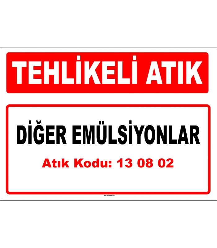 A 130802 - Diğer emülsiyonlar