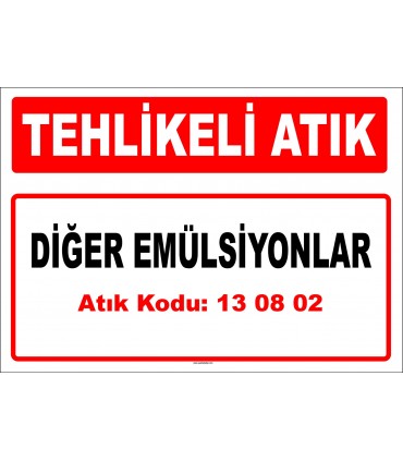 A 130802 - Diğer emülsiyonlar