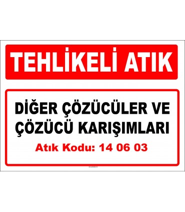 A 140603 - Diğer çözücüler ve çözücü karışımları