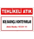 A 150111-1 - Boş basınçlı konteynırlar
