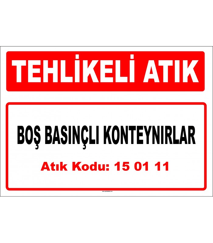 A 150111-1 - Boş basınçlı konteynırlar