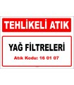 A160107 - Yağ filtreleri
