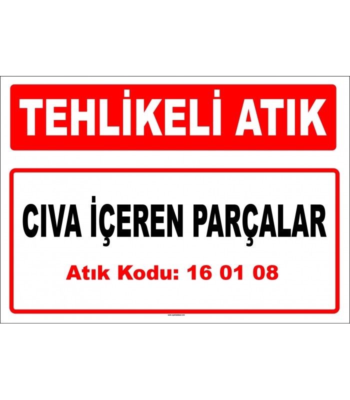 A 160108 - Cıva içeren parçalar