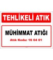 A160401 - Mühimmat atığı