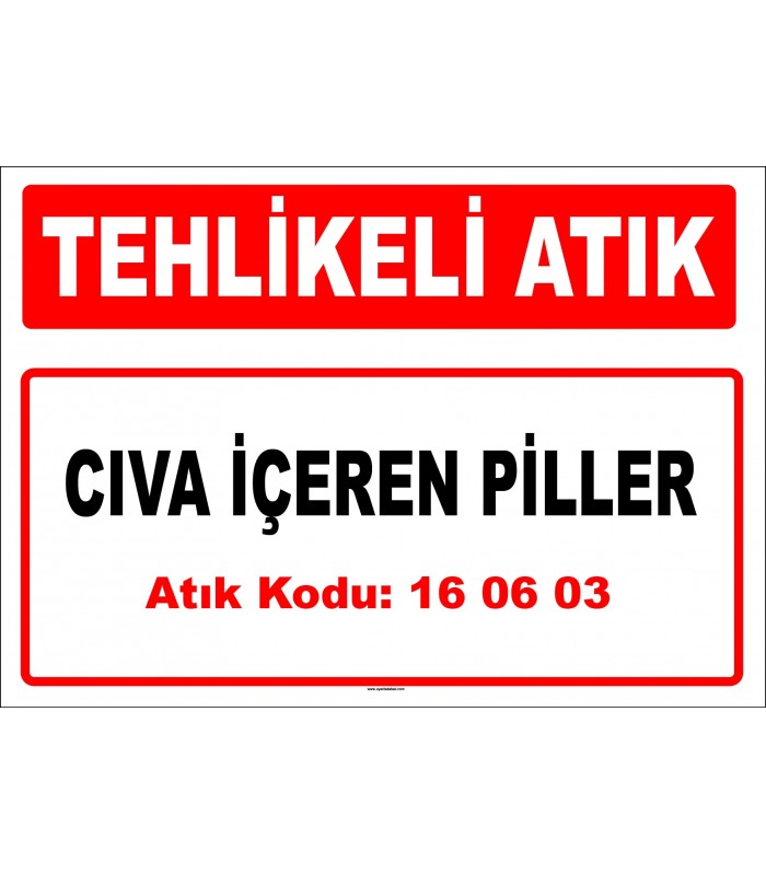 A 160603 - Cıva içeren piller