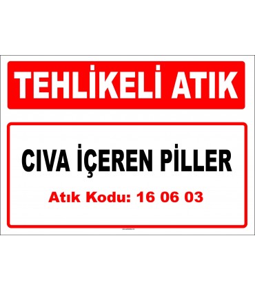 A 160603 - Cıva içeren piller