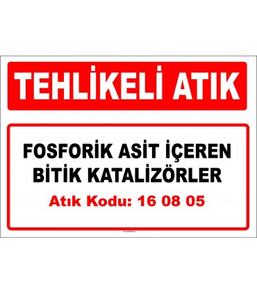 A 160805 - Fosforik asit içeren bitik katalizörler