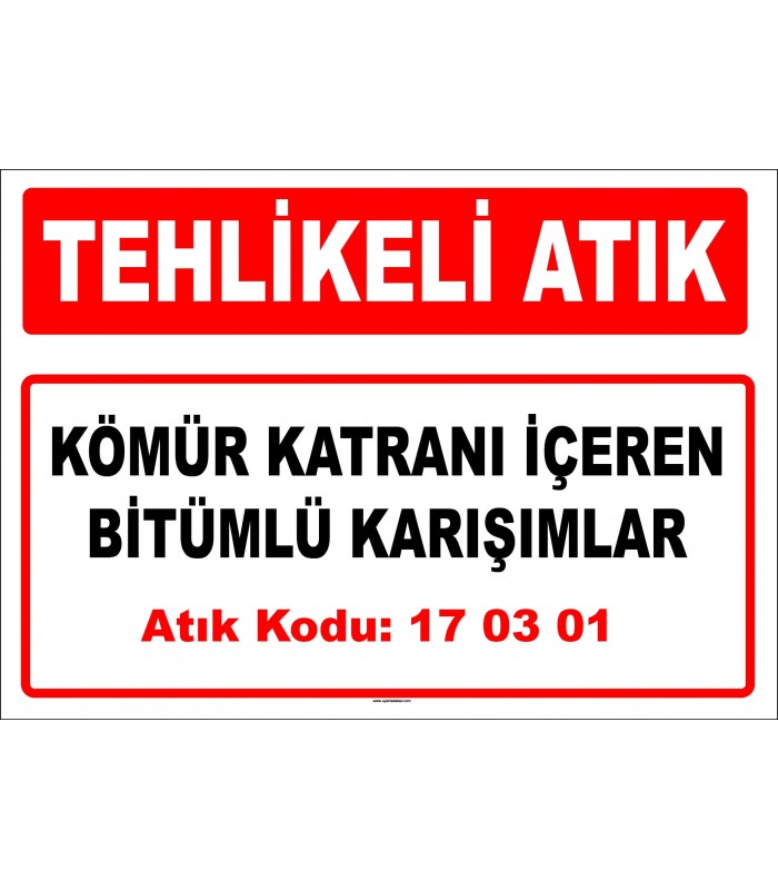 A 170301 - Kömür katranı içeren bitümlü karışımlar