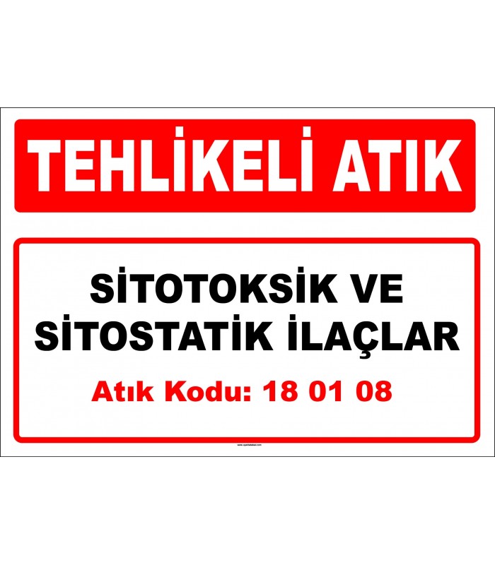 A 180108 - Sitotoksik ve sitostatik ilaçlar