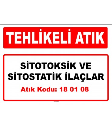 A 180108 - Sitotoksik ve sitostatik ilaçlar