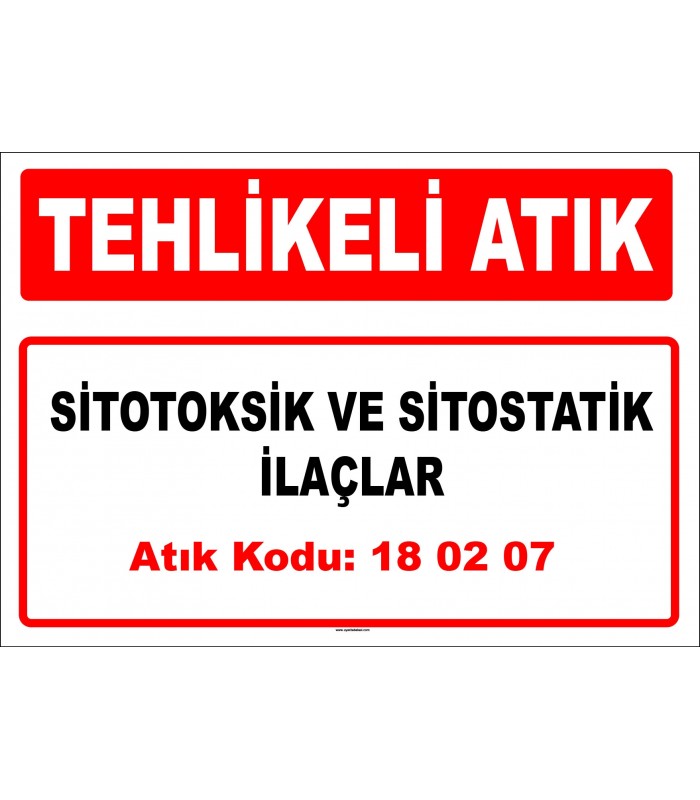 A 180207 - Sitotoksik ve sitostatik ilaçlar
