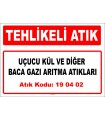 A190402 - Uçucu kül ve diğer baca gazı arıtma atıkları